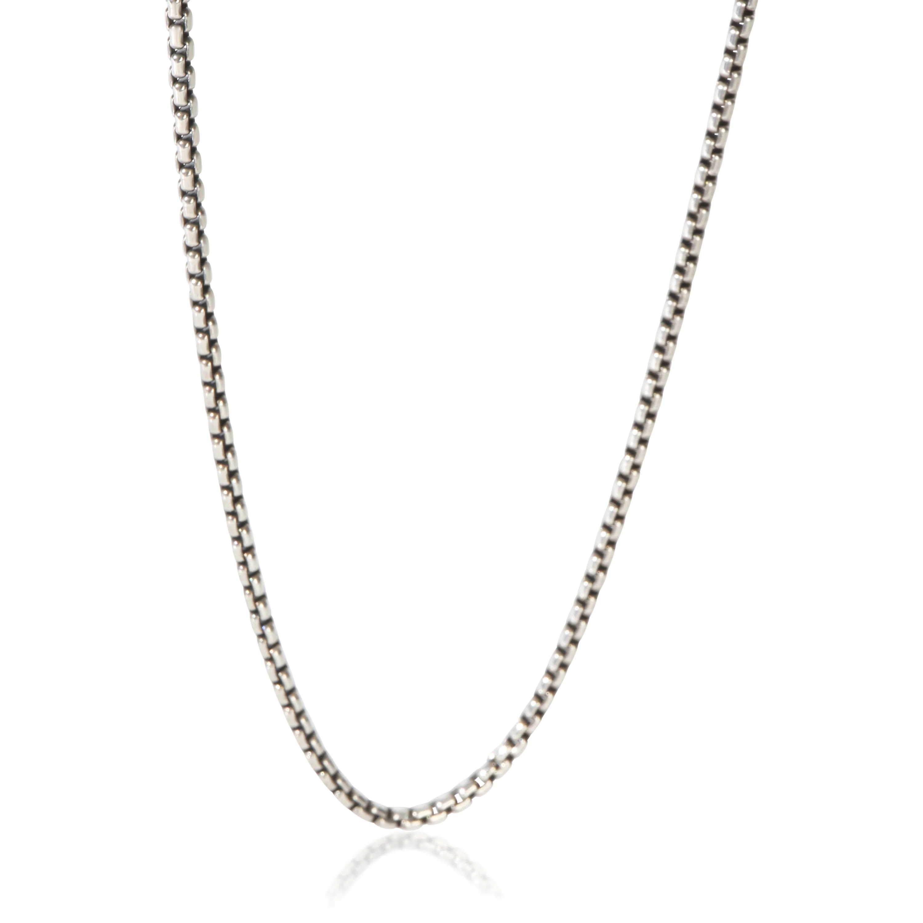Sterling Silver  Slider Box Chain Necklace