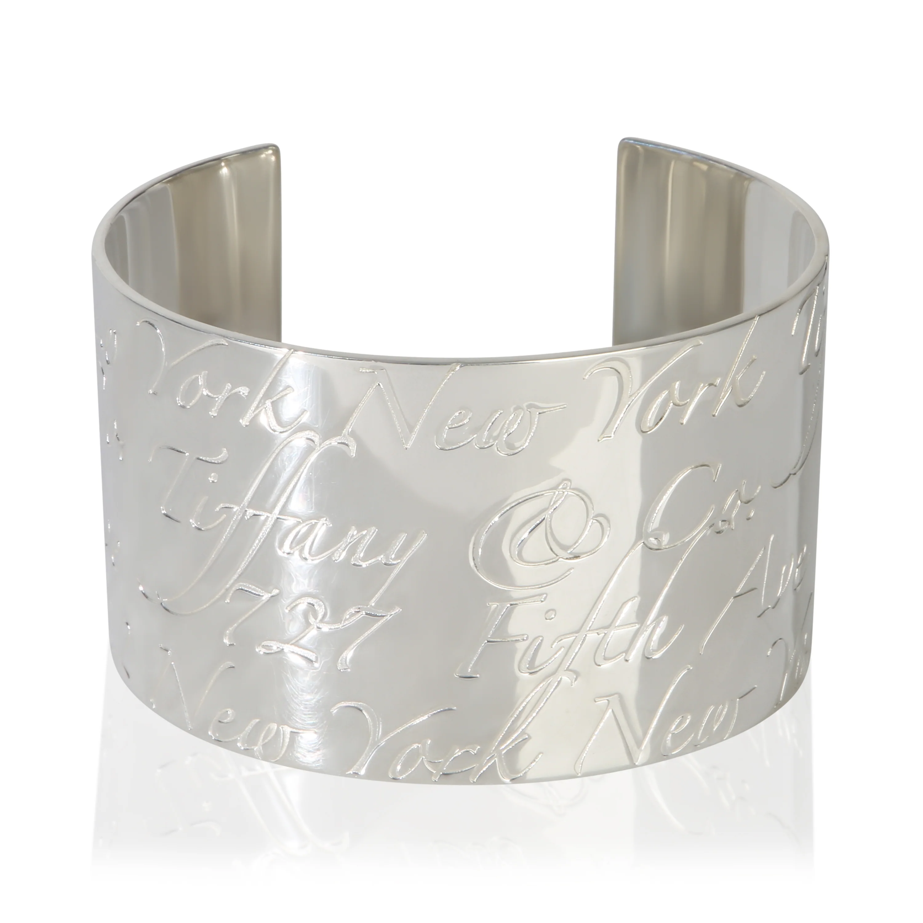 Sterling Silver  Wide Notes Cuff Bracelet