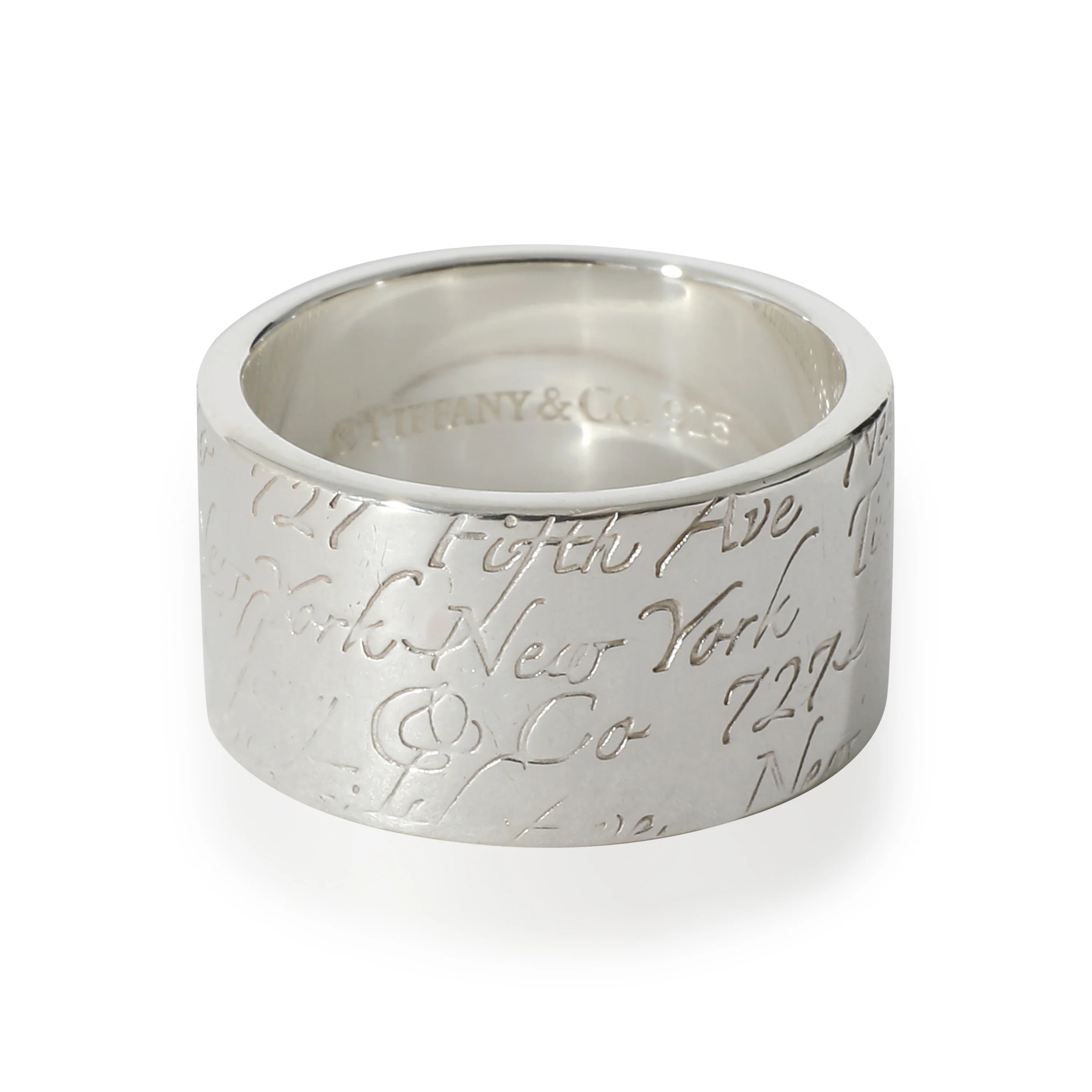 Sterling Silver  Wide Notes Ring