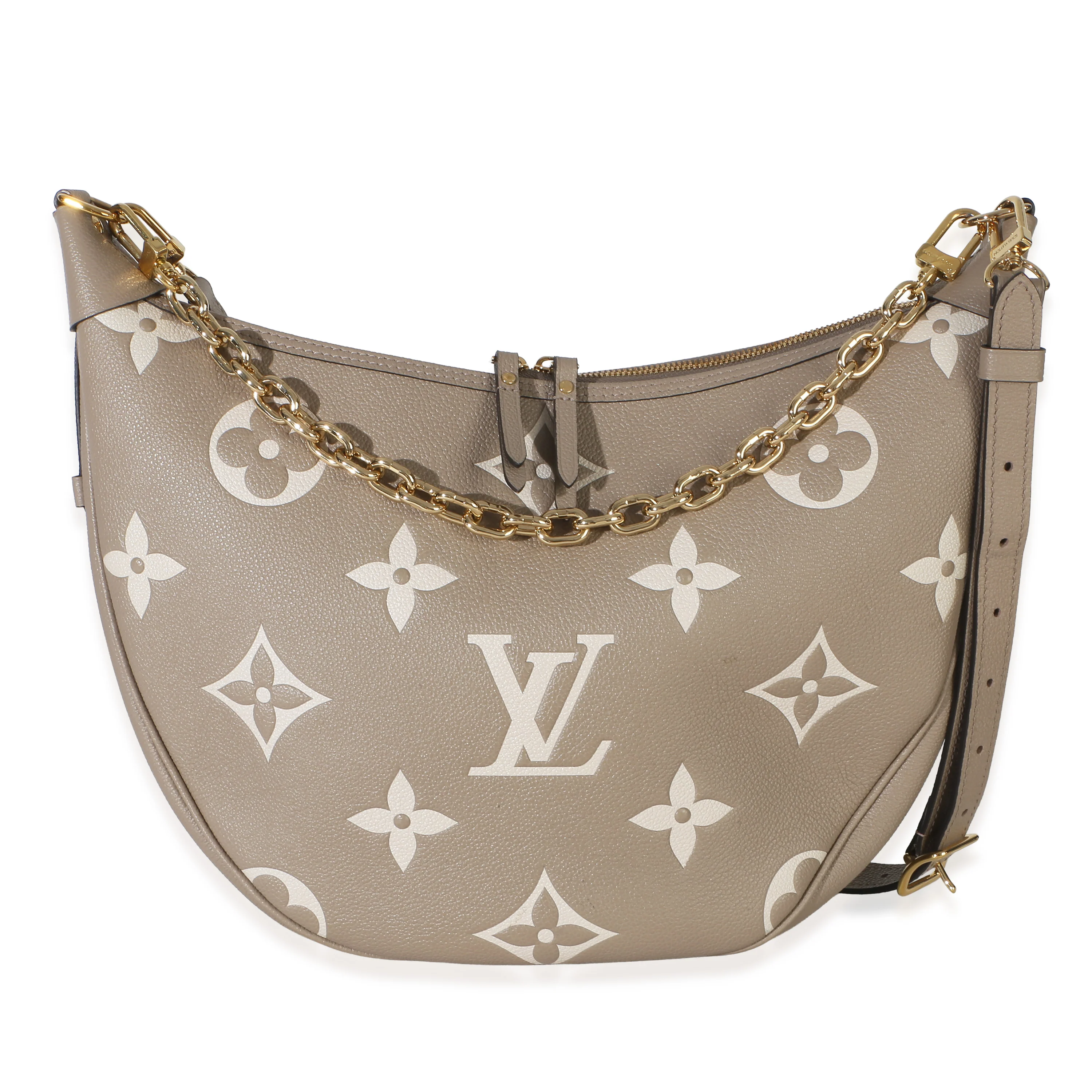 Tourterelle Creme Giant Monogram Loop Hobo