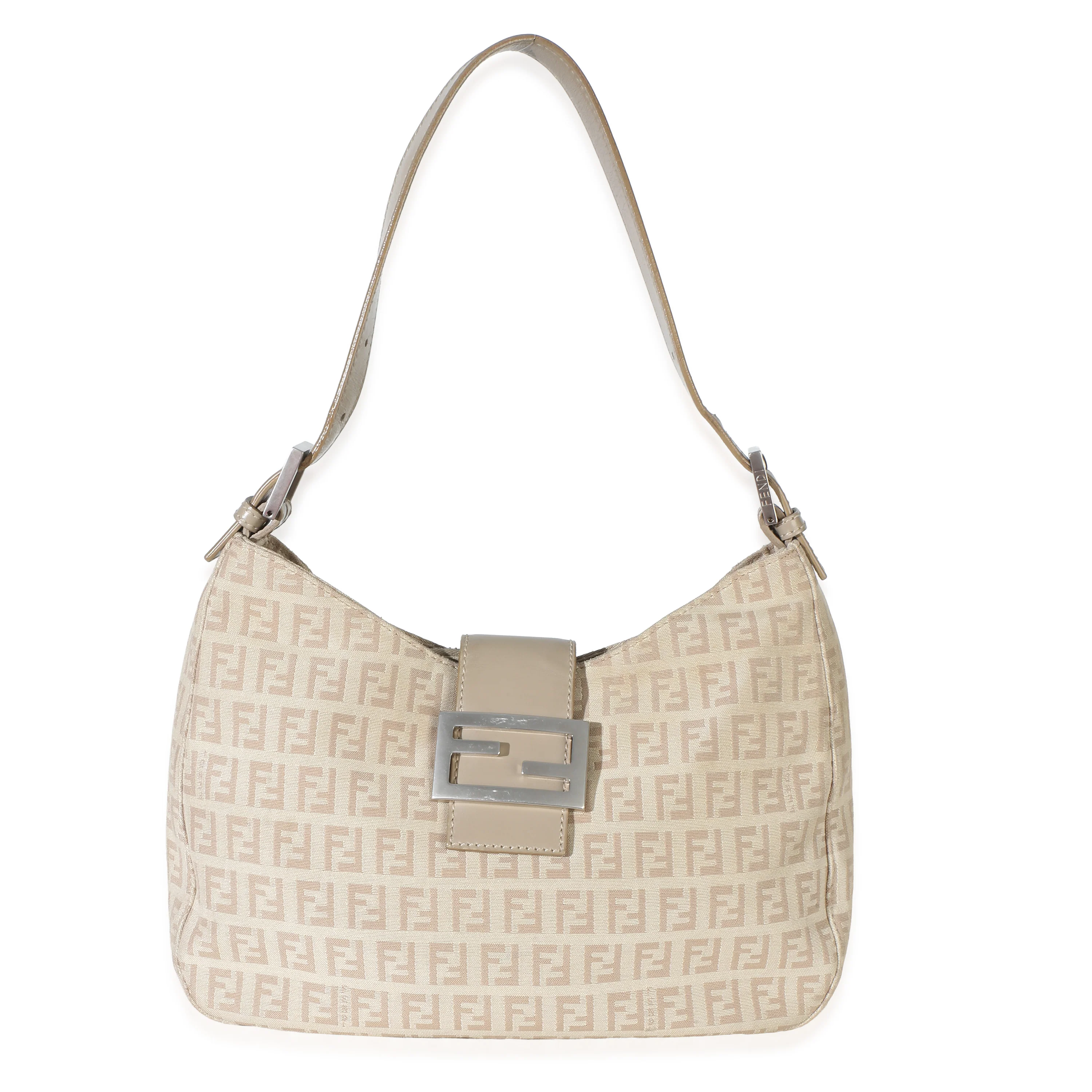 Vintage Beige Zucchino Canvas Vitello Hobo