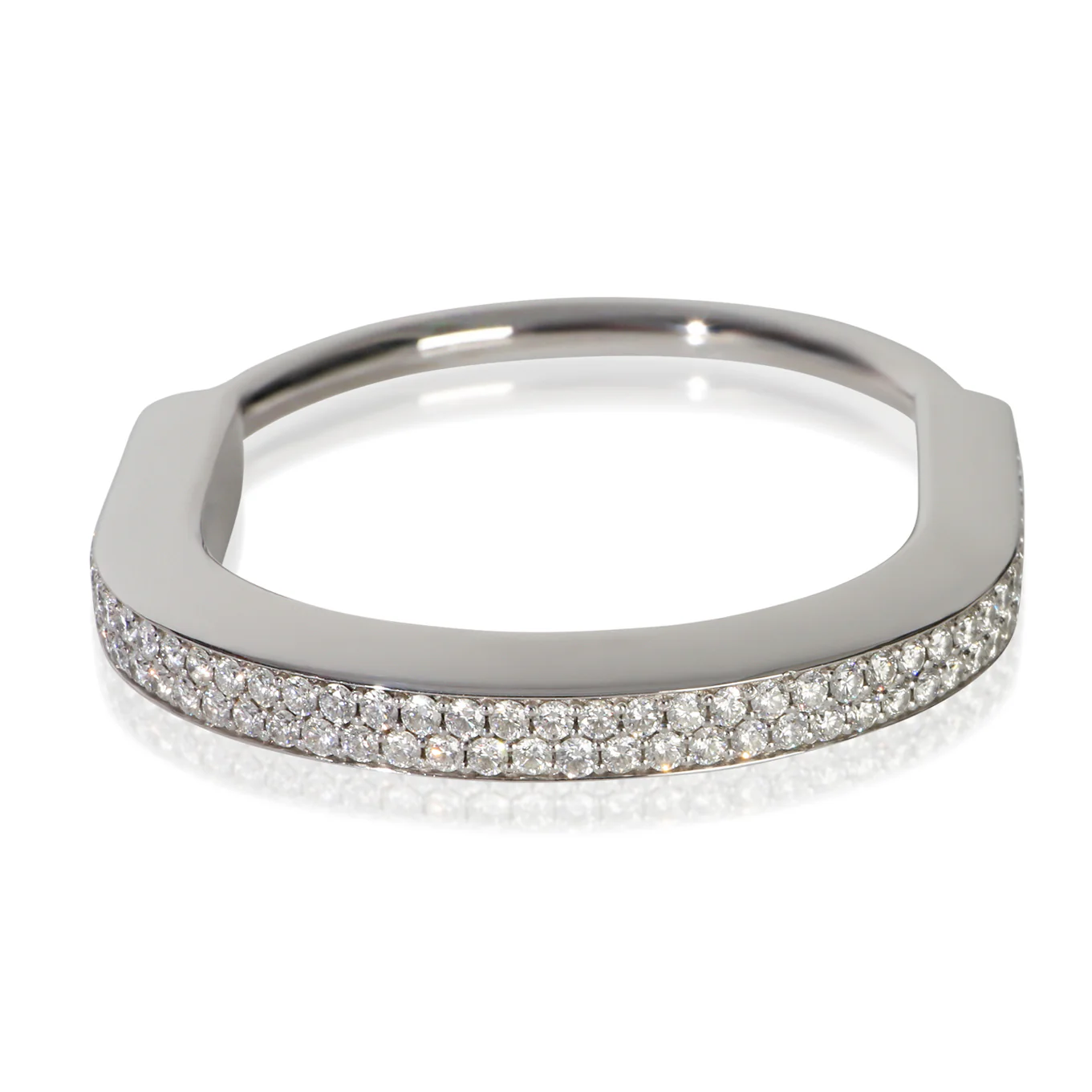 White Gold Diamond Lock Bracelet