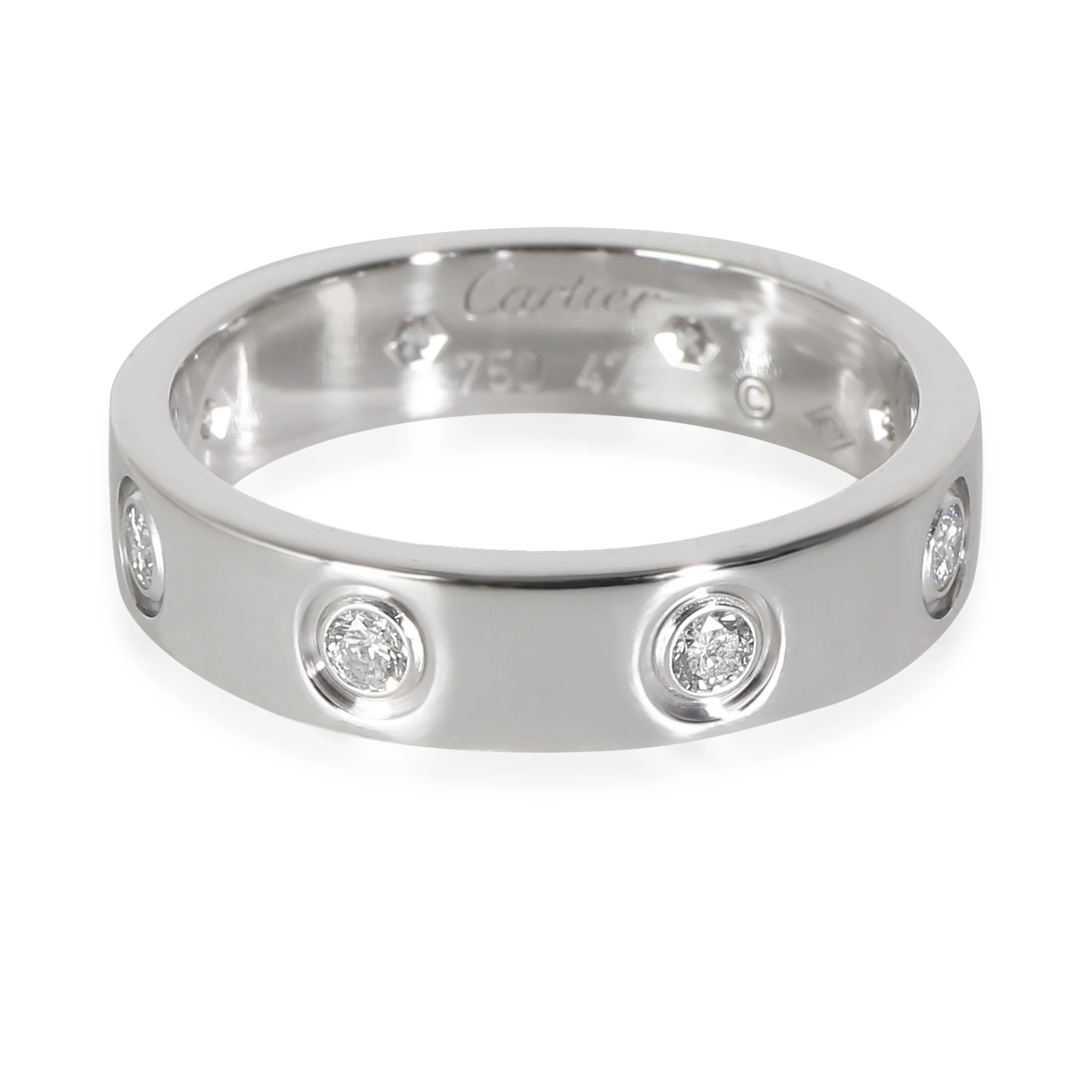 White Gold Diamond Small Model Love Ring