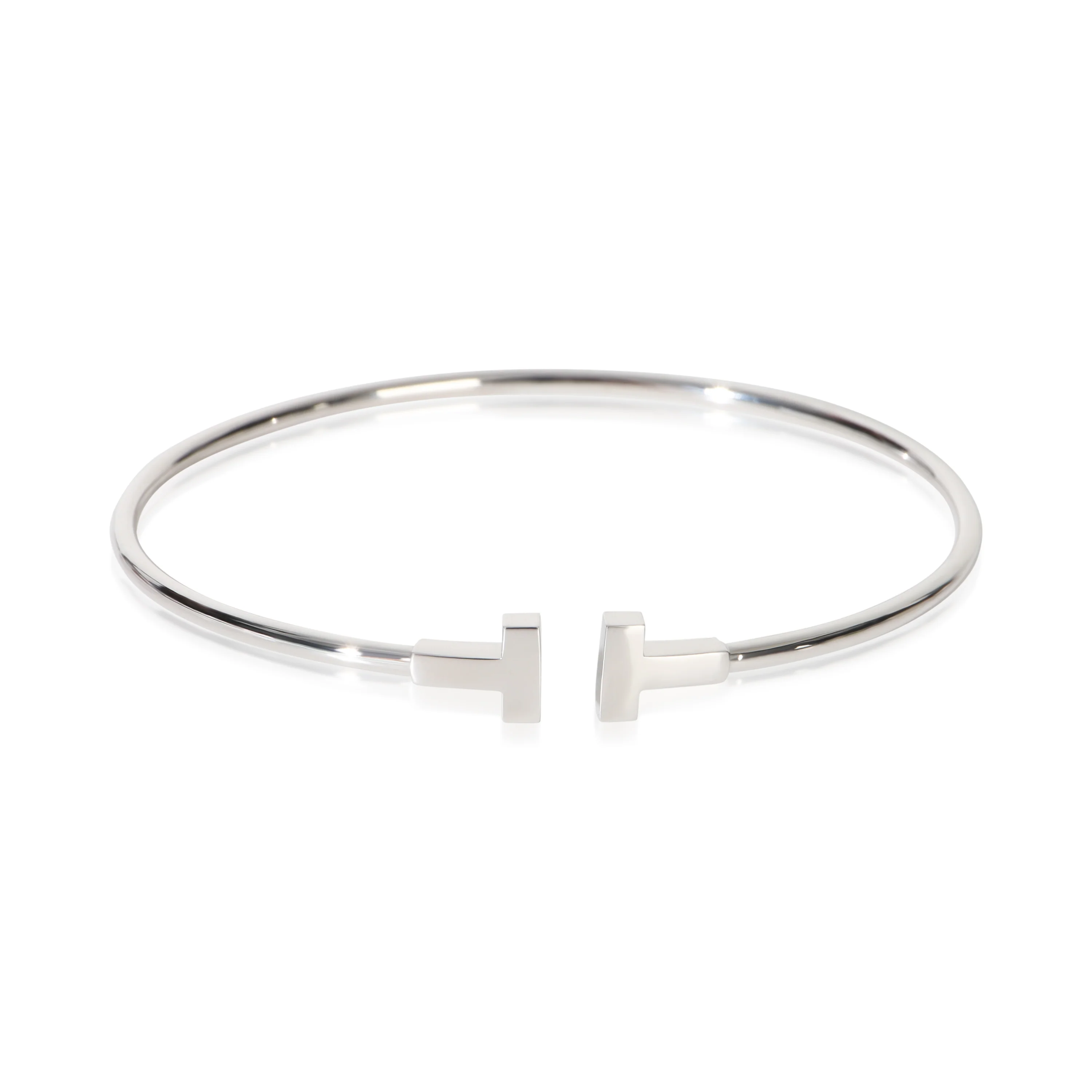 White Gold  Tiffany T Narrow Bracelet