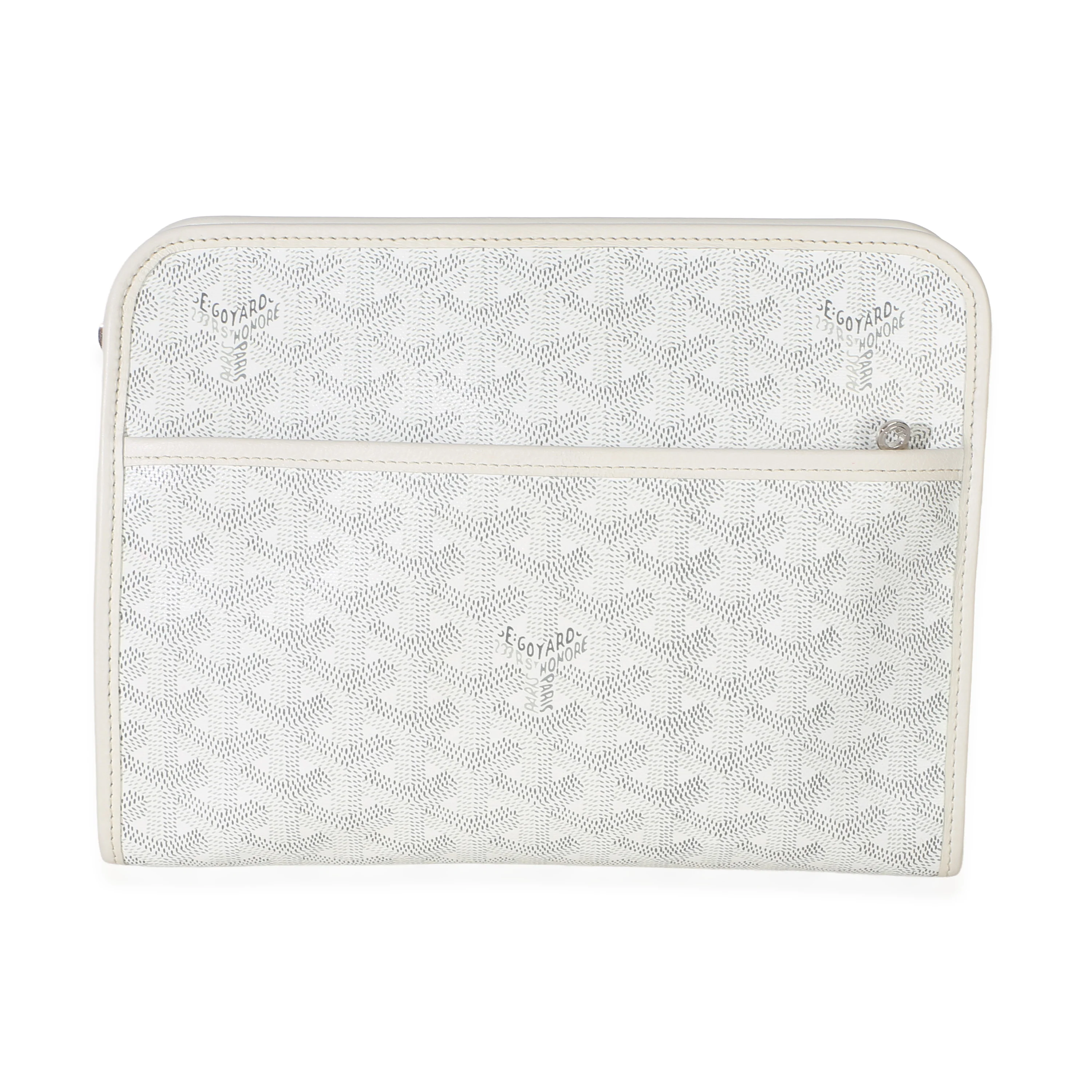 White Goyardine Canvas Jouvence Toiletry MM