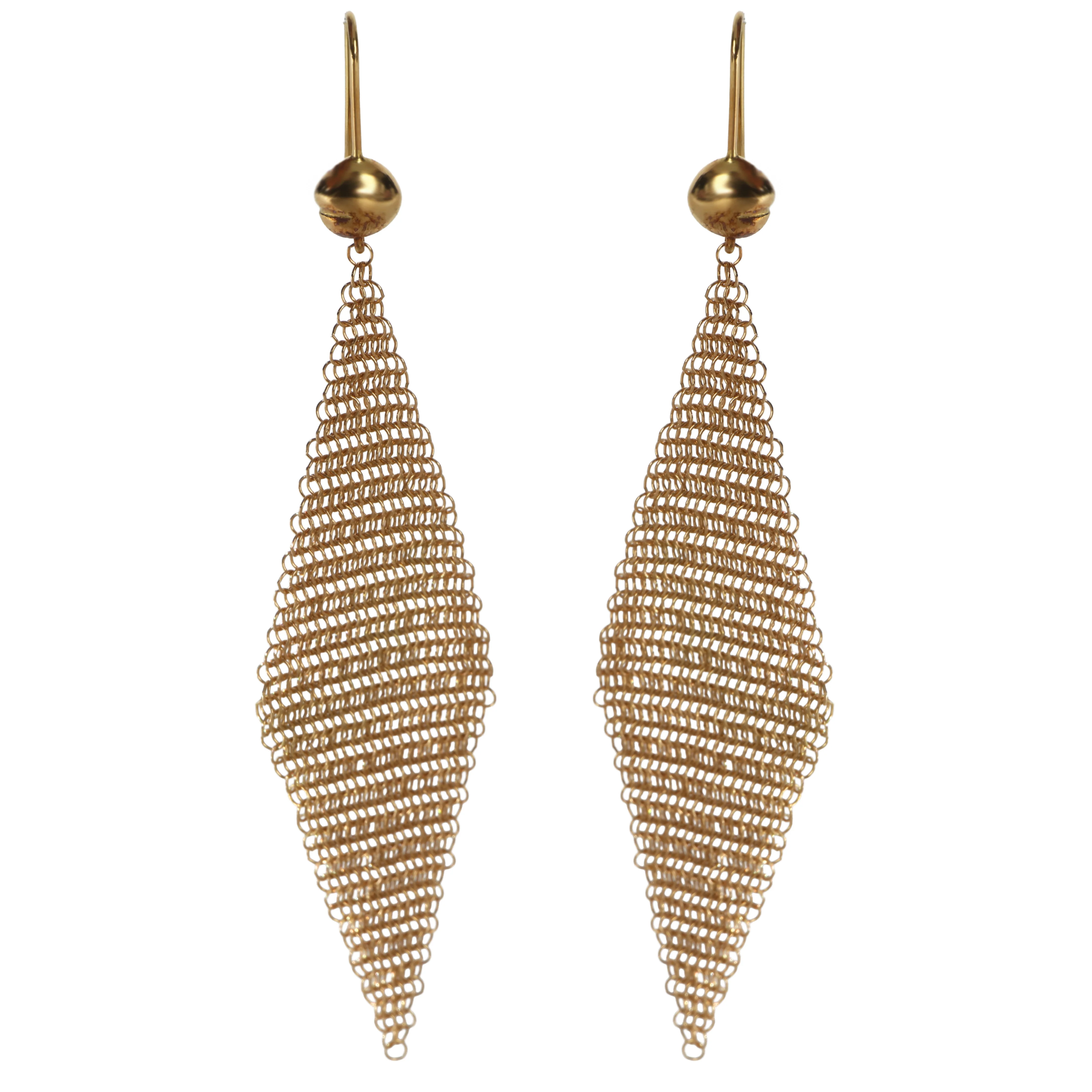 Yellow Gold  Elsa Peretti Mesh Earrings