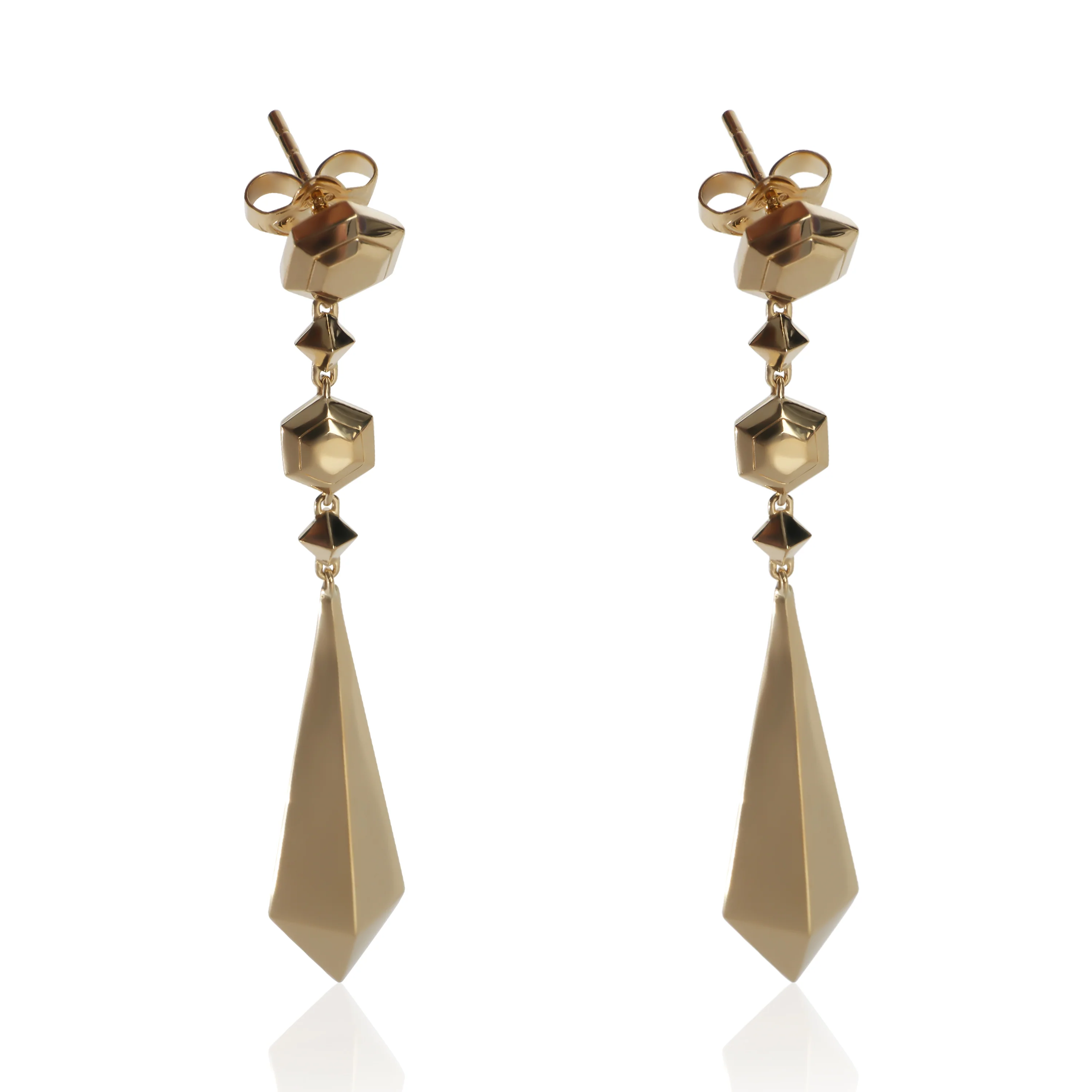 Yellow Gold  Modern Renaissance Earrings