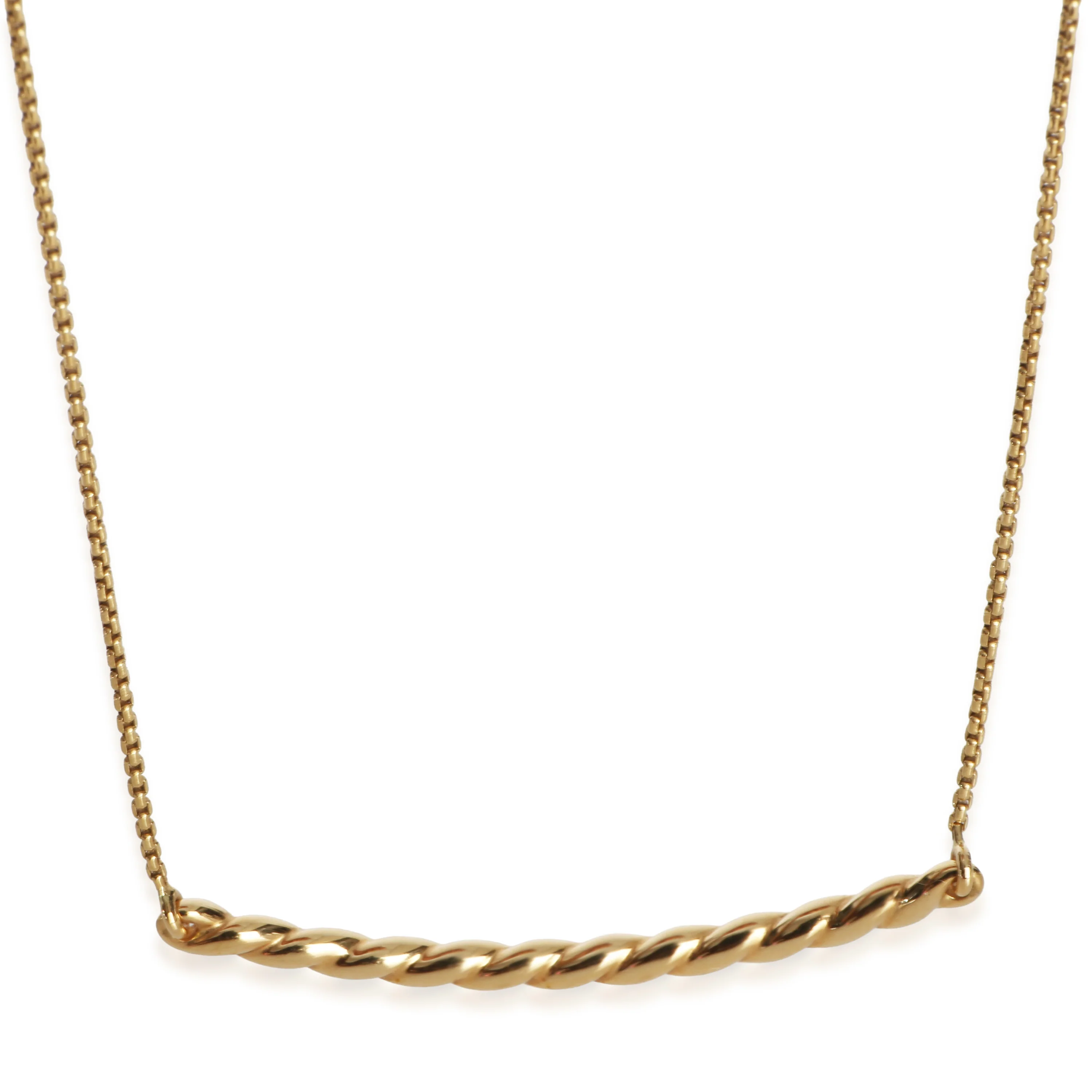Yellow Gold  Petite Cable Station Necklace