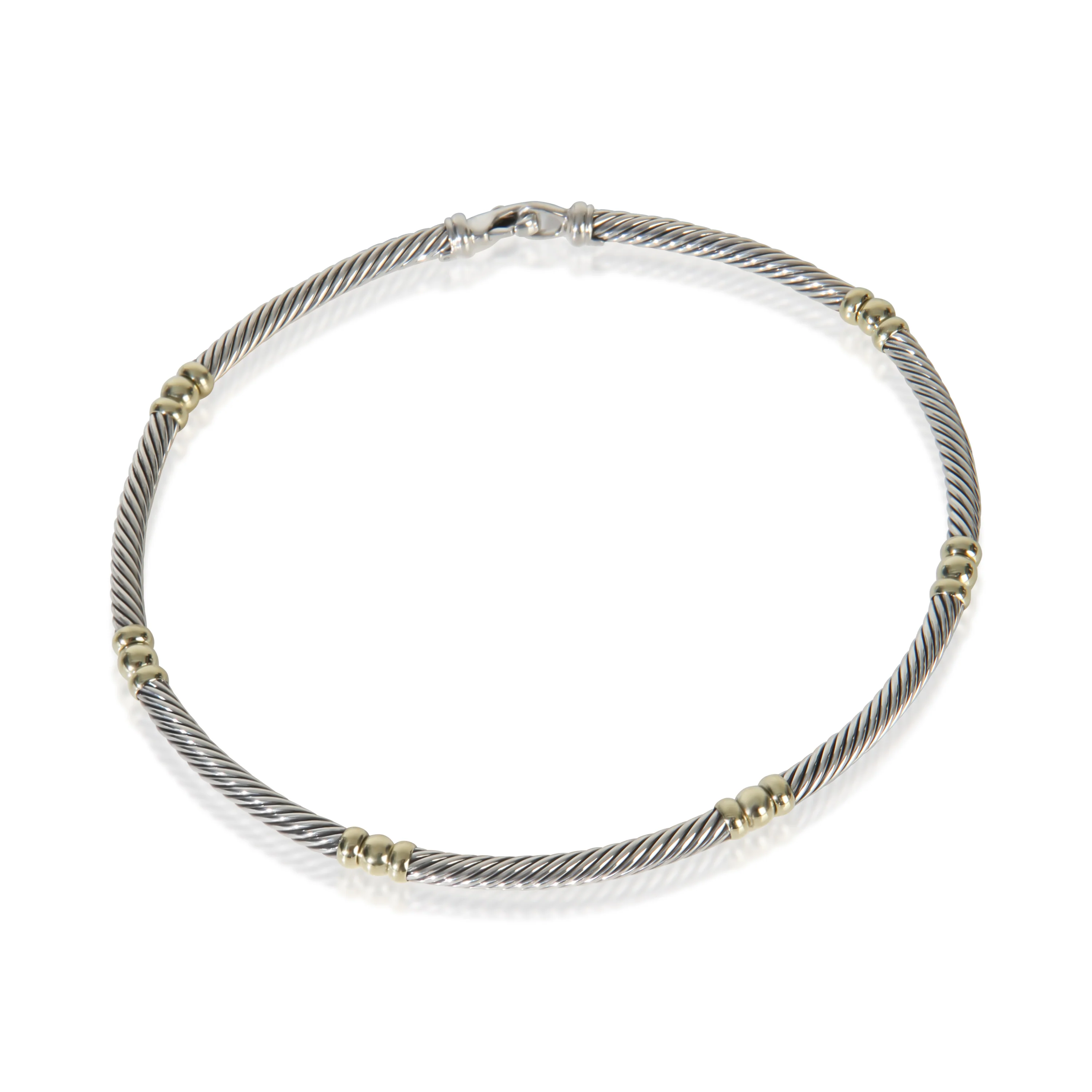 Yellow Gold & Sterling Silver  Metro Necklace